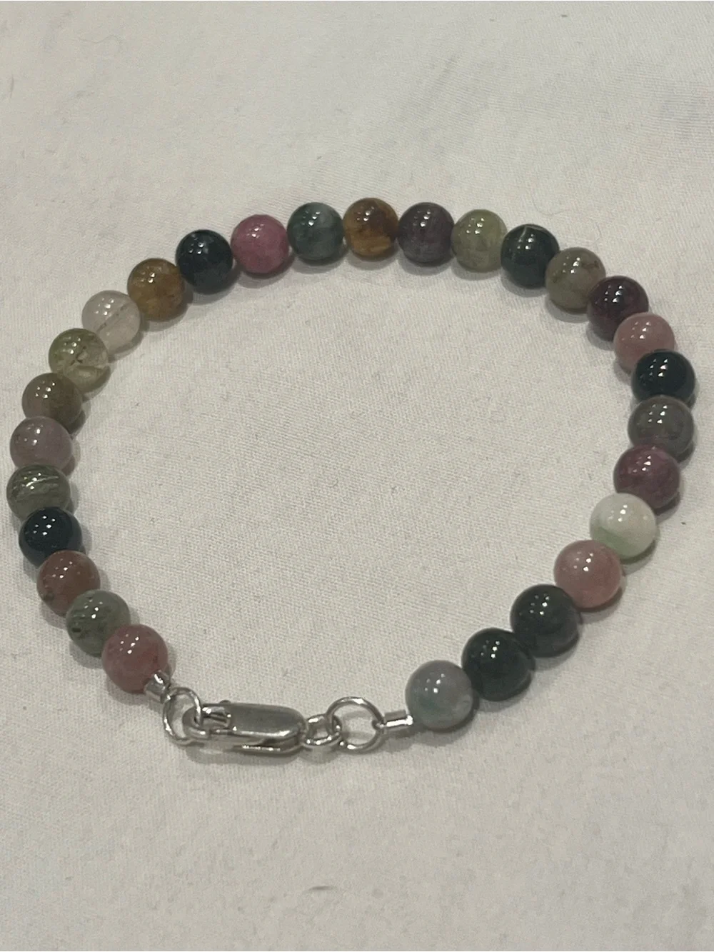 Tourmaline sterling silver bracelet
